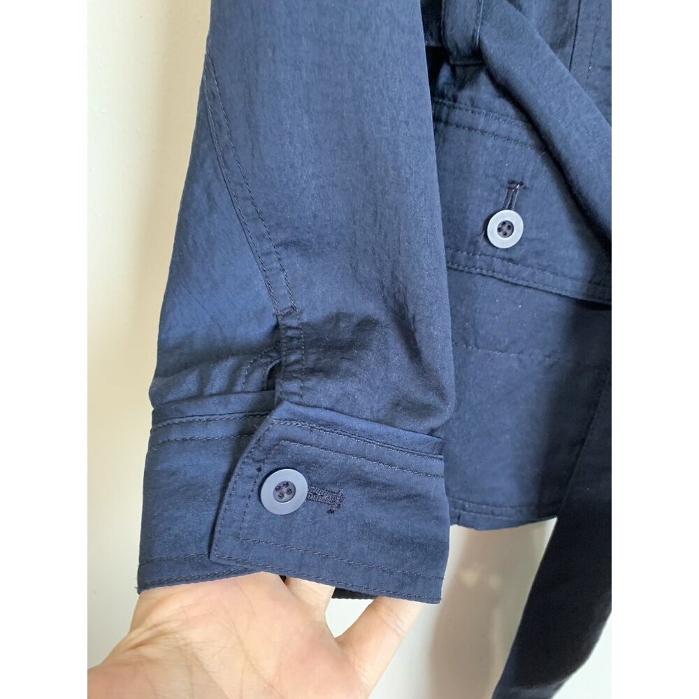 Anthropologie HEI HEI Women’s Medium Blue Utility Jacket Cargo Belt Outdoor - Picture 5 of 8